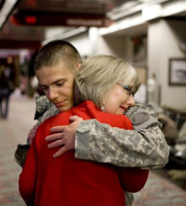 Soldier and family